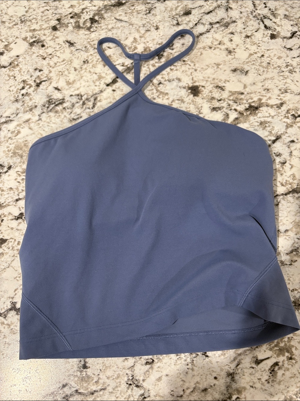 Lululemon High-Neck Blue Women's Tank Top with Crossback Straps